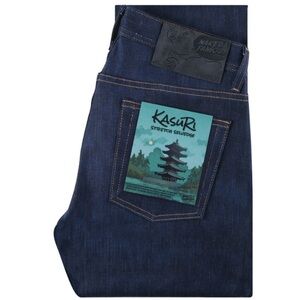 Naked & Famous Denim Kasuri Stretch Selvedge Jeans - Super Guy